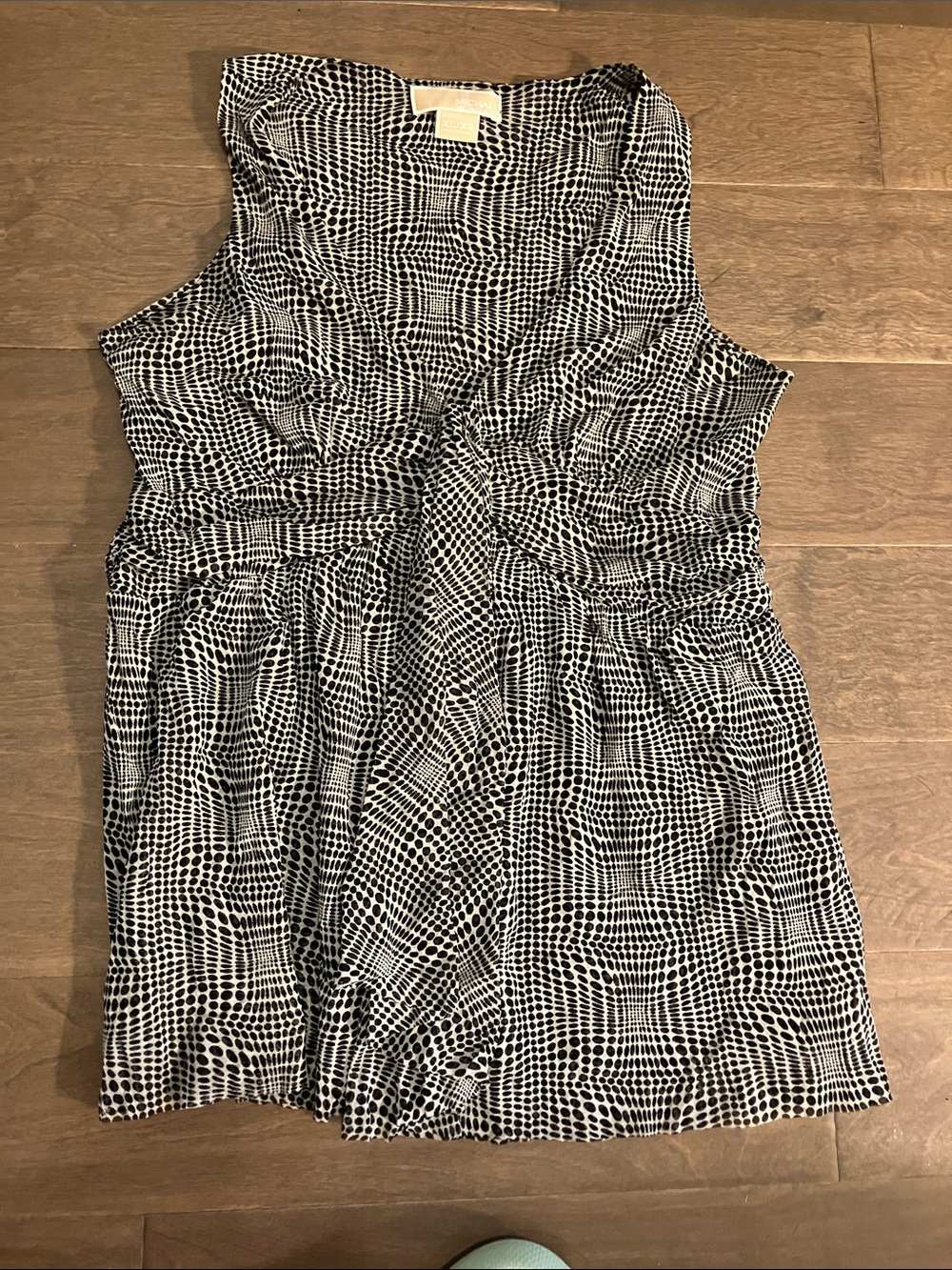 Michael Kors Black and White Geometric Sleeveless top